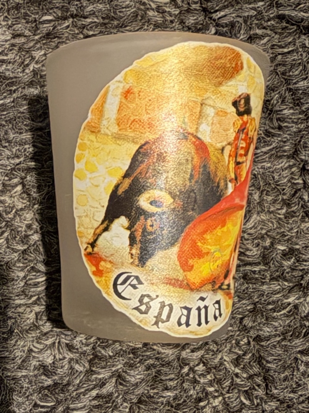 Espania Spain el toro bull shot glass